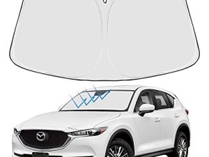 Front Windshield Sun Shade Foldable Sunshade Protector Custom Fit 2023 2022 2021 2020 2019 2018 2017 Mazda CX5 CX-5