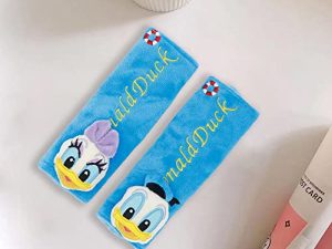 Vbanlya 2 Pieces Kawaii Car Seat Belt Cushions Shoulder Pad -Cute Plush Soft Belt Protector Cushions Shoulder Pads for a More Comfortable Driving