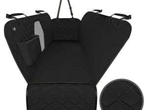 Active Pets Back Seat Cover for Dogs - XL Dog Hammock for Car w/ Mesh Window - Non-Slip