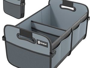 Sposuit Trunk Organizer for Car - Collapsible Trunk Storage with 11 Pockets & Reinforced Handles