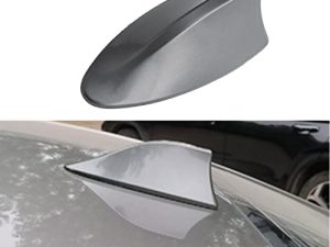 Ajxn 1 PC Shark Fin Antenna Car Antenna Decorative Top Mounted Dummy Roof Aerial for Car Trunk SUV (Gray)
