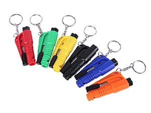 Aiydachy 6PCS Window Breaker Key Ring Cutter Portable Glass Breaker Car Emergency Escape Tool(Six