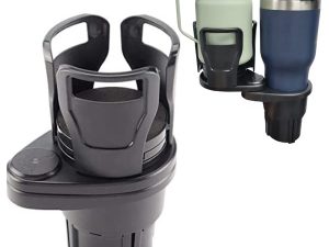 Car Cup Holder Expander - Divided into Two car Cup Holder -car Special Drink Holder Adjustable Large Size Holder Drinks Bottle Water Cups Extendable Cup Holder
