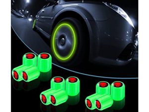 12PCS Fluorescent Skull Tire Valve Stem Caps