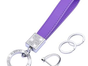 Wisdompro Bling Leather Car Keychain