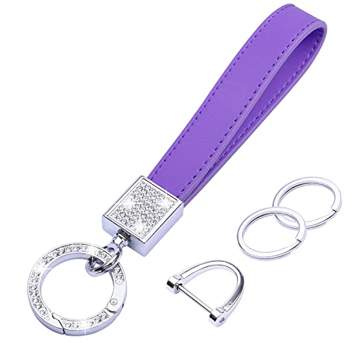 Wisdompro Bling Leather Car Keychain Wisdompro Bling Leather Car Keychain