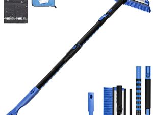 JOYTUTUS 47.7″ Extendable Snow Brush and Ice Scraper