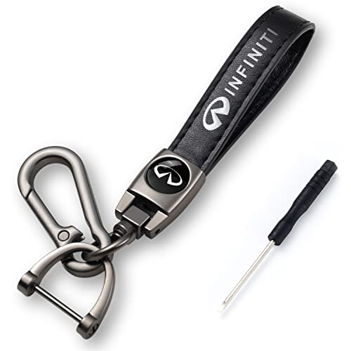 PRSLLA Car Black Genuine Leather Keychain Key Ring Lanyard Accessories Business Gift Birthday Present Suitable for Infiniti QX50 Q50 Q70 Q70L Q60 QX30 QX60 QX80 PRSLLA Car Black Genuine Leather Keychain Key Ring Lanyard Accessories Business Gift Birthday Present Suitable for Infiniti QX50 Q50 Q70 Q70L Q60 QX30 QX60 QX80