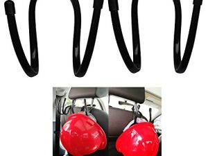 Flexible Over The Seat Hard Hat Rack Holder Hard hat Accessory for Vehicle Truck Car - Adjustable Headrest Hooks - Portable Hard Hat Hanger - 2 Pack - No Hard Hat