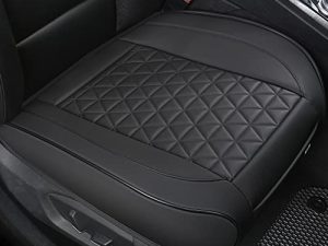 Black Panther 1 Pair Luxury Faux Leather Car Seat Covers Front Bottom Seat Cushions Covers