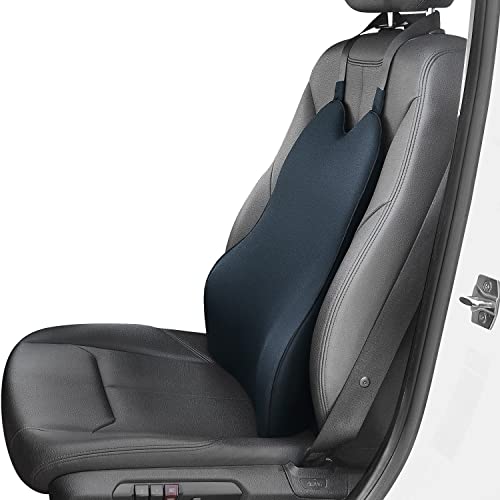 Lumbar Support Pillow for Car-Car Back Support-Memory Foam Car Lumbar Support for Driving Fatigue / Back Pain Relief - Dual Straps Better Fix The Car Cushion - Dark Gray Lumbar Support Pillow for Car-Car Back Support-Memory Foam Car Lumbar Support for Driving Fatigue / Back Pain Relief - Dual Straps Better Fix The Car Cushion - Dark Gray