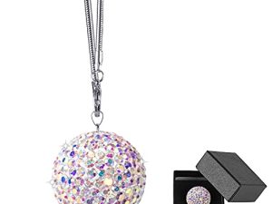 JUSTTOP Crystal Ball Car Rear View Mirror Charm