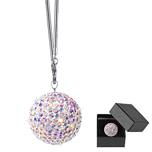 JUSTTOP Crystal Ball Car Rear View Mirror Charm JUSTTOP Crystal Ball Car Rear View Mirror Charm