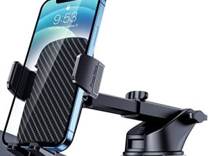 Phone Holder for Car [Military-Grade Suction] Phone Stand for Car Phone Holder Mount [Super Stable] Automobile Cell Phone Holder Car Mount for iPhone Universal Dashboard Mount Fit for All Smartphones