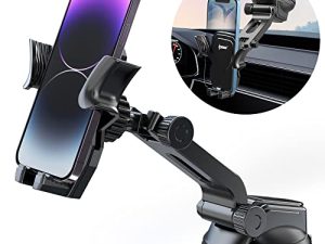 IPOW Car Phone Mount [Off-Road Grade Super Suction] Universal Car Phone Holder Mount for Dashboard Windshield