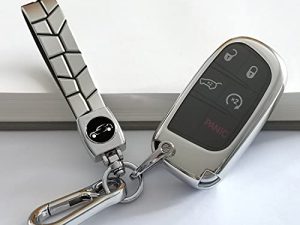 TANDRIVE Compatible Jeep Key Fob Cover Dodge,Cherokee Grand Cherokee Compass Renegade