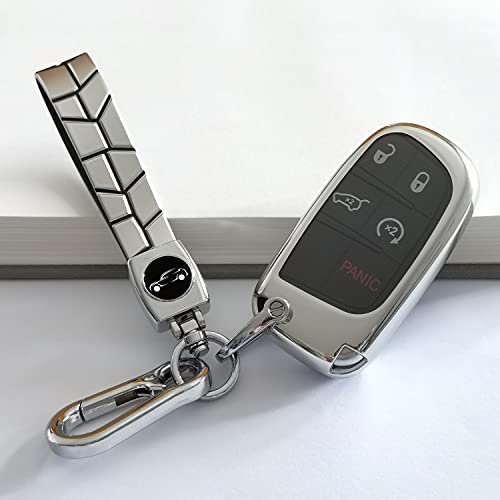TANDRIVE Compatible Jeep Key Fob Cover Dodge,Cherokee Grand Cherokee Compass Renegade TANDRIVE Compatible Jeep Key Fob Cover Dodge,Cherokee Grand Cherokee Compass Renegade