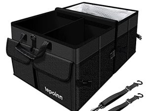 Car Trunk Organizer Storage with Cooler Bag & Lid