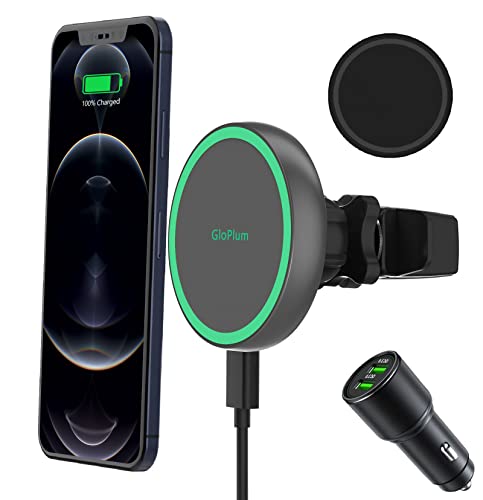 Magnetic Wireless Car Charger Mount Compatible with Magsafe iPhone 13/ iPhone 12/12 Mini/12 Pro/12 Pro Max Magnetic Wireless Car Charger Mount Compatible with Magsafe iPhone 13/ iPhone 12/12 Mini/12 Pro/12 Pro Max
