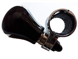 [Handicrafts using wood] Can be mounted on all models Luxury design Vehicle handle Spinner Power handle Spinner handle Car steering wheel Car accessories (Black)