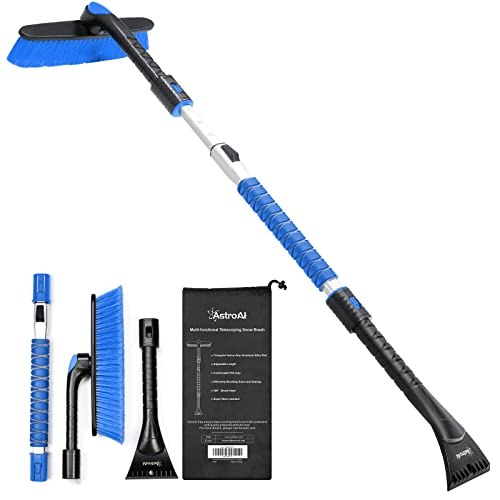 AstroAI 47.2" Ice Scraper and Extendable Snow Scraper for Car Windshield with Foam Grip and 360° Pivoting Brush Head for Christmas Car Auto Truck SUV(Blue) AstroAI 47.2" Ice Scraper and Extendable Snow Scraper for Car Windshield with Foam Grip and 360° Pivoting Brush Head for Christmas Car Auto Truck SUV(Blue)