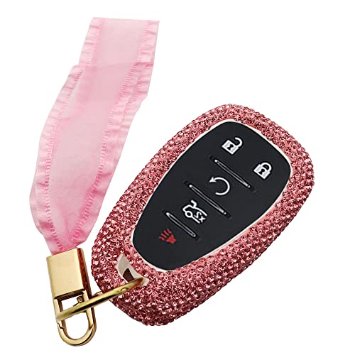 Ornater Handmade Bling Crystal Diamond Key Fob Cover Compatible with Chevrolet Chevy Malibu Camaro Cruze Traverse Sonic Volt Bolt Equinox 2016-2021 (Pink) Ornater Handmade Bling Crystal Diamond Key Fob Cover Compatible with Chevrolet Chevy Malibu Camaro Cruze Traverse Sonic Volt Bolt Equinox 2016-2021 (Pink)