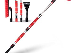 Zone Tech Extendable Snow Brush and Ice Scraper for Car