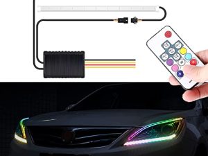Exterior Car LED Lights - Multicolor 2 Pcs 24 inches Daytime Running Lights