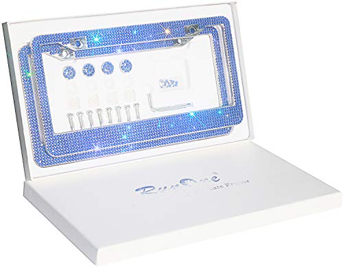 2 Pack Rhinestone License Plate Frame for Women 2 Pack Rhinestone License Plate Frame for Women