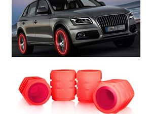 4PCS Fluorescent Car Tire Valve Stem Caps