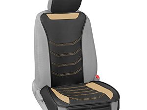 Motor Trend LuxeFit Beige Seat Cover for Cars Trucks Van SUV (1 Piece)