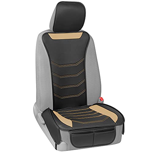 Motor Trend LuxeFit Beige Seat Cover for Cars Trucks Van SUV (1 Piece) Motor Trend LuxeFit Beige Seat Cover for Cars Trucks Van SUV (1 Piece)