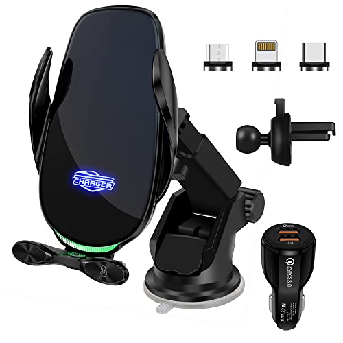 VAVOLO Wireless Car Charger 15W Qi Smart Fast Charging Auto Clamping Car Charger Phone Mount Phone Holder for iPhone 14 13 12 11 Pro Max Xs VAVOLO Wireless Car Charger 15W Qi Smart Fast Charging Auto Clamping Car Charger Phone Mount Phone Holder for iPhone 14 13 12 11 Pro Max Xs