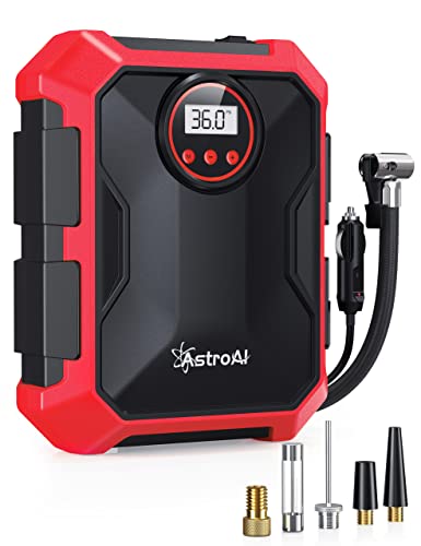 AstroAI Tire Inflator Air Compressor 12V DC Portable Air Compressor Car Accessories Auto Tire Pump 100PSI with LED Light Digital Air Pump for Car Tires Bicycles Other Inflatables Red AstroAI Tire Inflator Air Compressor 12V DC Portable Air Compressor Car Accessories Auto Tire Pump 100PSI with LED Light Digital Air Pump for Car Tires Bicycles Other Inflatables Red