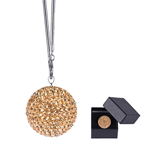 JUSTTOP Crystal Ball Car Rear View Mirror Charm JUSTTOP Crystal Ball Car Rear View Mirror Charm