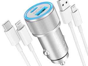 [Apple MFi Certified] iPhone Fast Car Charger