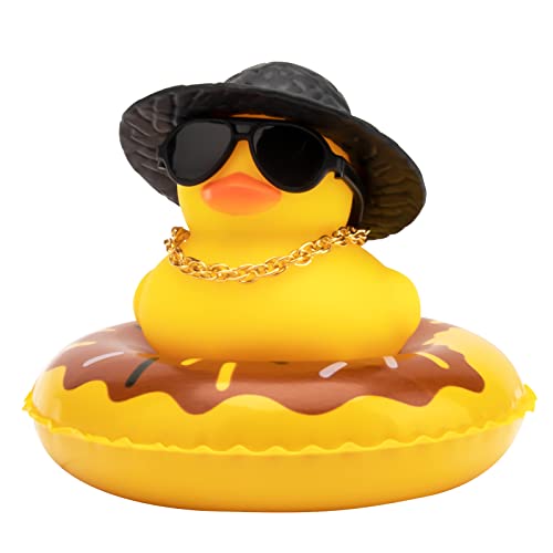 wonuu Car Rubber Duck Car Duck Decoration Dashboard Car Ornament for Car Dashboard Decoration Accessories with Mini Sun Hat Swim Ring Necklace and Sunglasses wonuu Car Rubber Duck Car Duck Decoration Dashboard Car Ornament for Car Dashboard Decoration Accessories with Mini Sun Hat Swim Ring Necklace and Sunglasses
