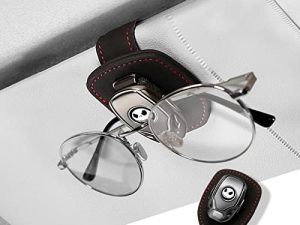 SIDDS Jack Skellington Sunglasses Holder Clip for Car Sun Visor Leather Glasses Hanger Clip for Nightmare Before Christmas Car Accessories