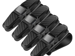 4 Pieces Sunglasses Holder for Car Sun Visor