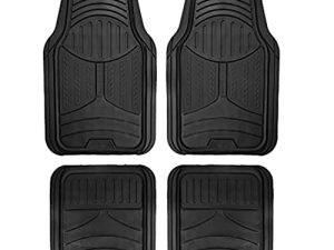 Automotive Floor Mats Black Climaproof for All Weather Protection Universal Fit Heavy Duty Rubber fits Most Cars