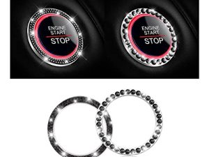 Car Bling Crystal Rhinestone Engine Start Ring Stickers