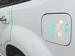 Funny Car Stickers High Gas Consumption Decal Fuel Gage Empty Stickers Fit Car