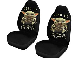Classic Movie Cute Characters 2pcs Universal Car Seat Cover Auto Interior Soft Comfortable Decorative Protector Luxury