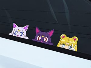 BLKUOPAR 3PCS 5.1'' Anime Peeker JDM Decals Vinyl Stickers Car Bumper Sticker Graphic Laptop Trucks Water Bottles Skateboard Decal