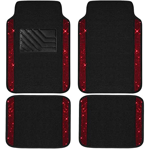 4 Pieces Glitter Crystal Rhinestones Car Floor Mat Automotive Floor Mats Universal Anti Slip PVC Car Accessories Shining Car Mats for Women Girls Bling Car Carpet for Vehicles 4 Pieces Glitter Crystal Rhinestones Car Floor Mat Automotive Floor Mats Universal Anti Slip PVC Car Accessories Shining Car Mats for Women Girls Bling Car Carpet for Vehicles