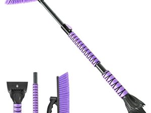 POBOMVOM 44″ Ice Scraper and Snow Brush with Extendable