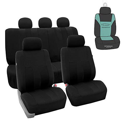 FH Group Car Seat Cover Full Set Striking Striped Black Car Seat Covers with Front Seat Covers and Rear Split Bench Car Seat Cover Universal Fit Interior Accessories for Cars Trucks and SUVs FH Group Car Seat Cover Full Set Striking Striped Black Car Seat Covers with Front Seat Covers and Rear Split Bench Car Seat Cover Universal Fit Interior Accessories for Cars Trucks and SUVs