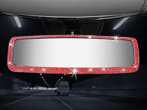 Bling Rhinestone Car Interior Rear View Mirror