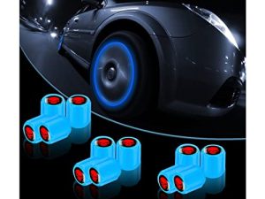 12PCS Fluorescent Skull Tire Valve Stem Caps