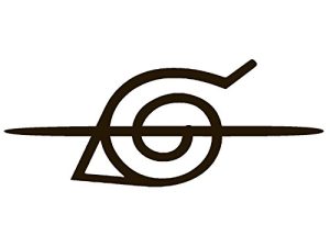 IITACHI Headband Scratched Leaf Village Symbol Vinyl Sticker Decal (2" x 0.8"